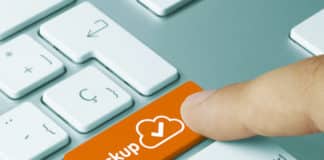 Keyboard button to backup data with software.