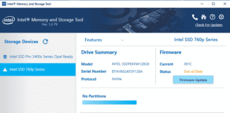 Intel Memory and Storage Tool