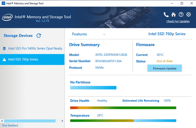 Intel Memory and Storage Tool Features and Pricing