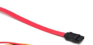 SATA interface and power cables.