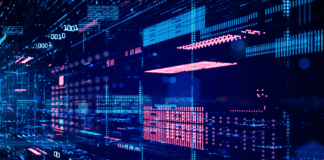 Visualization of digital data in cyberspace.