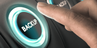 Hand about to press a Backup ins